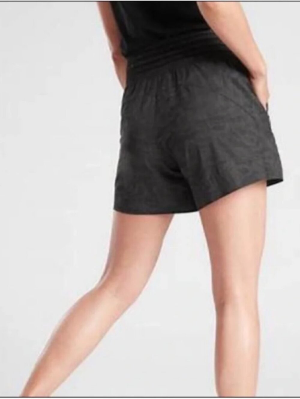 Athleta Black Camden Printed Athletic Short; 5" Inseam; Size 16; EUC - Picture 3 of 9